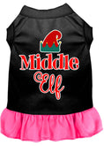 Load image into Gallery viewer, Christmas Pet Dress Screen Printed, "Middle Elf"