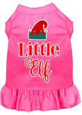 Load image into Gallery viewer, Christmas Pet Dress Screen Printed, "Little Elf"
