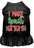 Load image into Gallery viewer, Christmas Pet Dress Screen Printed, "I Make Spirits Bright"