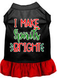 Load image into Gallery viewer, Christmas Pet Dress Screen Printed, "I Make Spirits Bright"