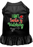 Load image into Gallery viewer, Christmas Pet Dress Screen Printed, "I Can't, Santa Is Watching"