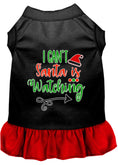 Load image into Gallery viewer, Christmas Pet Dress Screen Printed, "I Can't, Santa Is Watching"