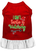 Load image into Gallery viewer, Christmas Pet Dress Screen Printed, "I Can't, Santa Is Watching"