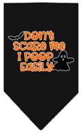 Load image into Gallery viewer, Halloween Pet and Dog Bandana, "Don't Scare Me, I Poop Easily"