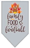 Load image into Gallery viewer, Pet and Dog Bandana Screen Printed, "Family, Food, & Football"