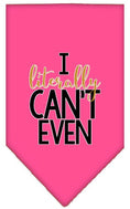 Load image into Gallery viewer, Pet and Dog Bandana Screen Printed, "I Literally Can't Even"