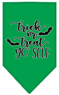 Load image into Gallery viewer, Halloween Pet and Dog Bandana Screen Printed, "Trick Or Treat Yo' Self"