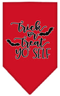 Load image into Gallery viewer, Halloween Pet and Dog Bandana Screen Printed, "Trick Or Treat Yo' Self"