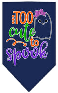Load image into Gallery viewer, Halloween Pet and Dog Bandana, "Too Cute To Spook - Girly Ghost"
