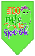 Load image into Gallery viewer, Halloween Pet and Dog Bandana, "Too Cute To Spook - Girly Ghost"