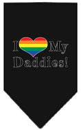 Load image into Gallery viewer, Pet and Dog Bandana Screen Printed, "I Heart My Daddies"