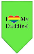 Load image into Gallery viewer, Pet and Dog Bandana Screen Printed, "I Heart My Daddies"