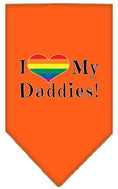 Load image into Gallery viewer, Pet and Dog Bandana Screen Printed, "I Heart My Daddies"