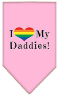 Load image into Gallery viewer, Pet and Dog Bandana Screen Printed, "I Heart My Daddies"