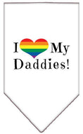 Load image into Gallery viewer, Pet and Dog Bandana Screen Printed, "I Heart My Daddies"