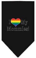 Load image into Gallery viewer, Pet and Dog Bandana Screen Printed, "I Heart My Mommies"