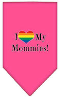 Load image into Gallery viewer, Pet and Dog Bandana Screen Printed, "I Heart My Mommies"