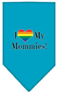 Load image into Gallery viewer, Pet and Dog Bandana Screen Printed, "I Heart My Mommies"