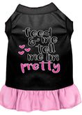 Load image into Gallery viewer, Pet Dog and Cat Dress Screen Printed, "Feed Me & Tell Me I'm Pretty"