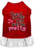 Load image into Gallery viewer, Pet Dog and Cat Dress Screen Printed, "Feed Me & Tell Me I'm Pretty"