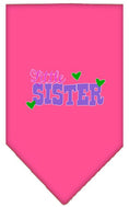 Load image into Gallery viewer, Pet and Dog Bandana Screen Printed, "Little Sister"