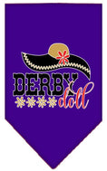 Load image into Gallery viewer, Pet and Dog Bandana Screen Printed, "Derby Doll"
