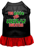 Load image into Gallery viewer, Christmas Pet Dress "Too Cute For Ugly Sweaters"