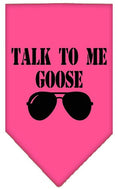Load image into Gallery viewer, Pet and Dog Bandana Screen Printed, "Talk To Me Goose"