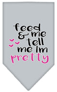 Load image into Gallery viewer, Pet and Dog Bandana Screen Printed, "Feed Me & Tell Me I'm Pretty"