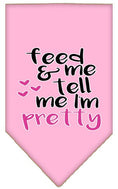 Load image into Gallery viewer, Pet and Dog Bandana Screen Printed, "Feed Me & Tell Me I'm Pretty"