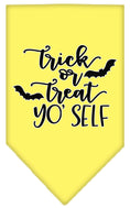 Load image into Gallery viewer, Halloween Pet and Dog Bandana Screen Printed, "Trick Or Treat Yo' Self"