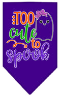 Load image into Gallery viewer, Halloween Pet and Dog Bandana, "Too Cute To Spook - Girly Ghost"