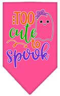 Load image into Gallery viewer, Halloween Pet and Dog Bandana, "Too Cute To Spook - Girly Ghost"