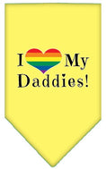 Load image into Gallery viewer, Pet and Dog Bandana Screen Printed, "I Heart My Daddies"