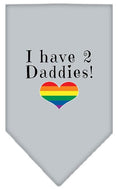 Load image into Gallery viewer, Pet and Dog Bandana Screen Printed, "I Have 2 Daddies"