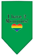 Load image into Gallery viewer, Pet and Dog Bandana Screen Printed, "I Have 2 Mommies"