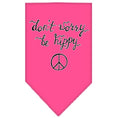 Load image into Gallery viewer, Pet and Dog Bandana Screen Printed, "Don't Worry, Be Hippy"