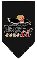 Load image into Gallery viewer, Pet and Dog Bandana Screen Printed, "Derby Doll"