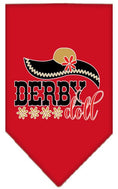 Load image into Gallery viewer, Pet and Dog Bandana Screen Printed, "Derby Doll"