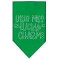 Load image into Gallery viewer, Pet and Dog Bandana Screen Printed, "Little Miss Lucky Charm"