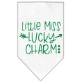 Load image into Gallery viewer, Pet and Dog Bandana Screen Printed, "Little Miss Lucky Charm"