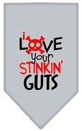 Load image into Gallery viewer, Pet and Dog Bandana Screen Printed, "Love Your Stinkin Guts"