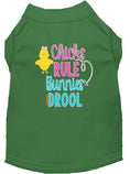 Load image into Gallery viewer, Pet Dog & Cat Shirt Screen Printed, "Chicks Rule, Bunnies Drool"