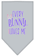 Load image into Gallery viewer, Pet and Dog Bandana Screen Printed, "Every Bunny Loves Me"