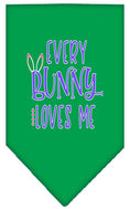 Load image into Gallery viewer, Pet and Dog Bandana Screen Printed, "Every Bunny Loves Me"
