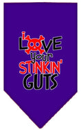 Load image into Gallery viewer, Pet and Dog Bandana Screen Printed, "Love Your Stinkin Guts"
