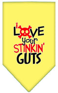 Load image into Gallery viewer, Pet and Dog Bandana Screen Printed, "Love Your Stinkin Guts"