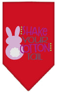 Load image into Gallery viewer, Pet and Dog Bandana Screen Printed, "Shake Your Cotton Tail"