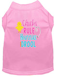 Load image into Gallery viewer, Pet Dog & Cat Shirt Screen Printed, "Chicks Rule, Bunnies Drool"
