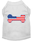 Load image into Gallery viewer, Pet Dog & Cat Shirt Screen Printed, "Bone Shaped American Flag"